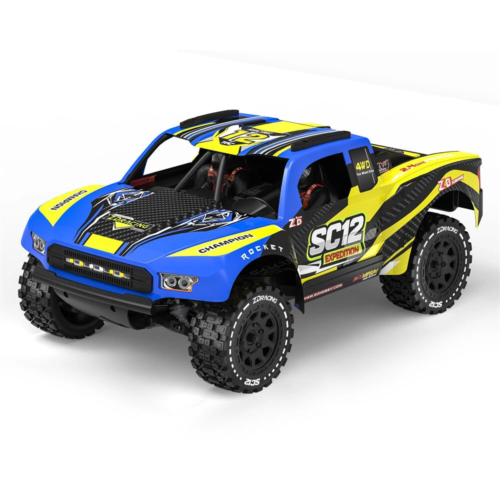 ZD Racing 1/12 Scale 4WD SC12 75km/h Brushless Off-Road RC Short Course Truck - RTR