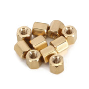 10PCS M2.5x5mm Brass Hex Long Nuts Coupling Sleeve Nuts for 1/18 Traxxas TRX4M, FCX18