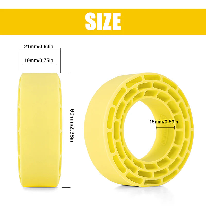 INJORA 4pcs Silicone Rubber Inserts for 1.3" Tires (68-72mm)