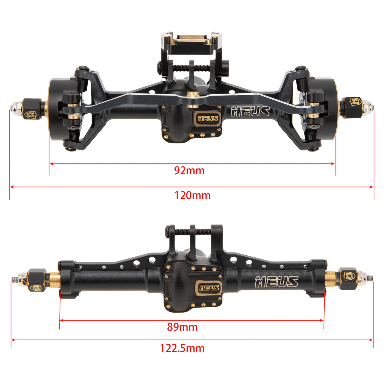 MEUS Racing Brass + Aluminum CNC Upgraded Front and Rear Axle Assembly Kit Traxxas TRX4M Axle for 1/18 Traxxas TRX4M Upgrade