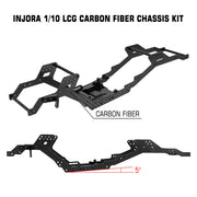 INJORA 313/324mm Wheelbase LCG Carbon Fiber Chassis for 1/10 RC Crawler TRX4 
