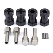 Aluminum 20mm Wheel Hex 12mm 1/10 Scale (Black)