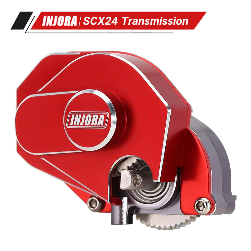 INJORA CNC Aluminum Complete Transmission Gearbox For Axial SCX24 AX24