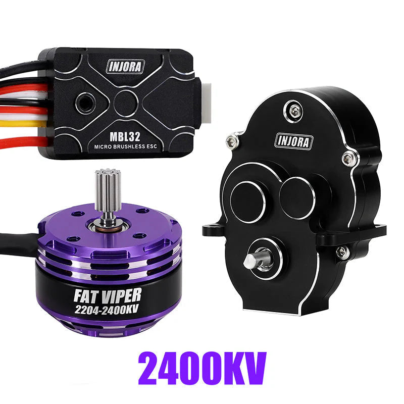 INJORA MBL32 ESC &amp; 2400KV Motor &amp; Transmission for TRX4