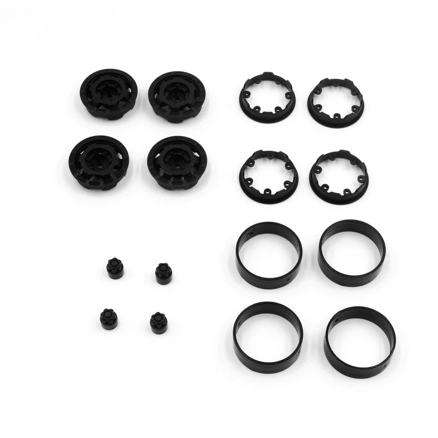 Hobby Plus CR-18P Truck 1.2inch Bead Lock Wheel SetBlack