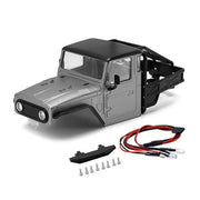 INJORA IR40 Half Truck Hard Plastic Body with Cage for 1/18 Traxxas TRX4M Defender Bronco (Grey)