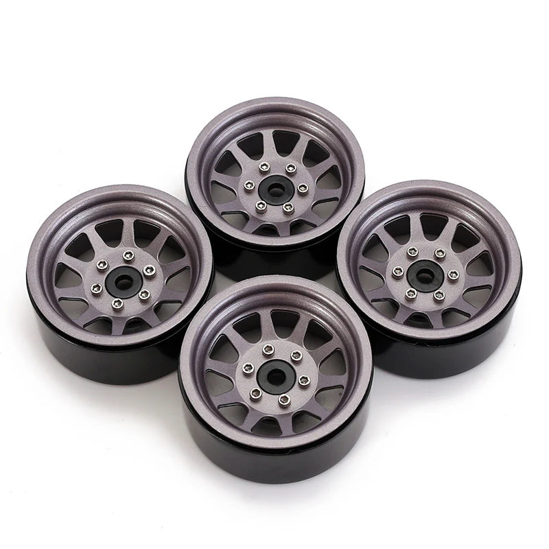 INJORA 1.9" 10-spoke Stamped Steel Wheels for 1/10 RC Crawlers - 09GL