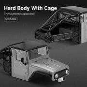 INJORA IR40 Half Truck Hard Plastic Body with Cage for 1/18 Traxxas TRX4M Defender Bronco (Grey)