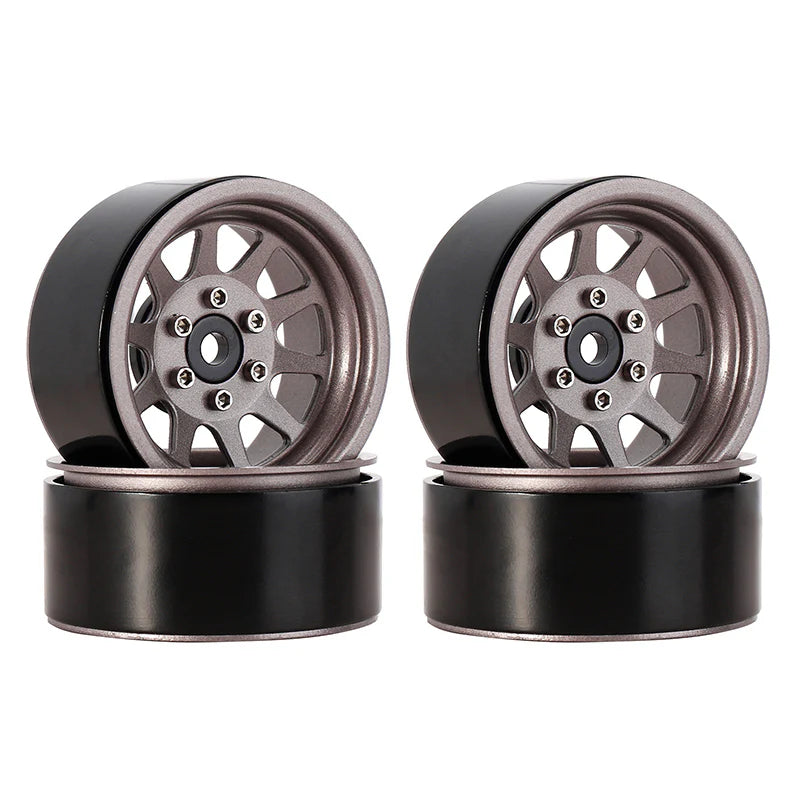 INJORA 1.9" 10-spoke Stamped Steel Wheels for 1/10 RC Crawlers - 09GL