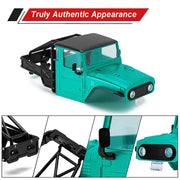 INJORA IR40 Half Truck Hard Plastic Body with Cage for 1/18 Traxxas TRX4M Defender Bronco (Green)