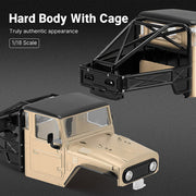 INJORA IR40 Half Truck Hard Plastic Body with Cage for 1/18 Traxxas TRX4M Defender Bronco (Sand)