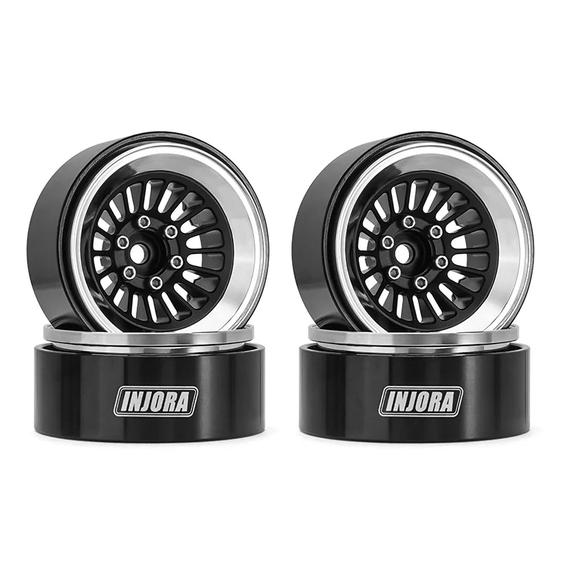 INJORA Turbine 1.3" CNC Aluminum Beadlock Wheels For 1/24 1/18 RC Crawler (W1303)