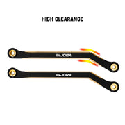INJORA Black Brass High Clearance Chassis Links for 1/18 FMS FCX18 LC80