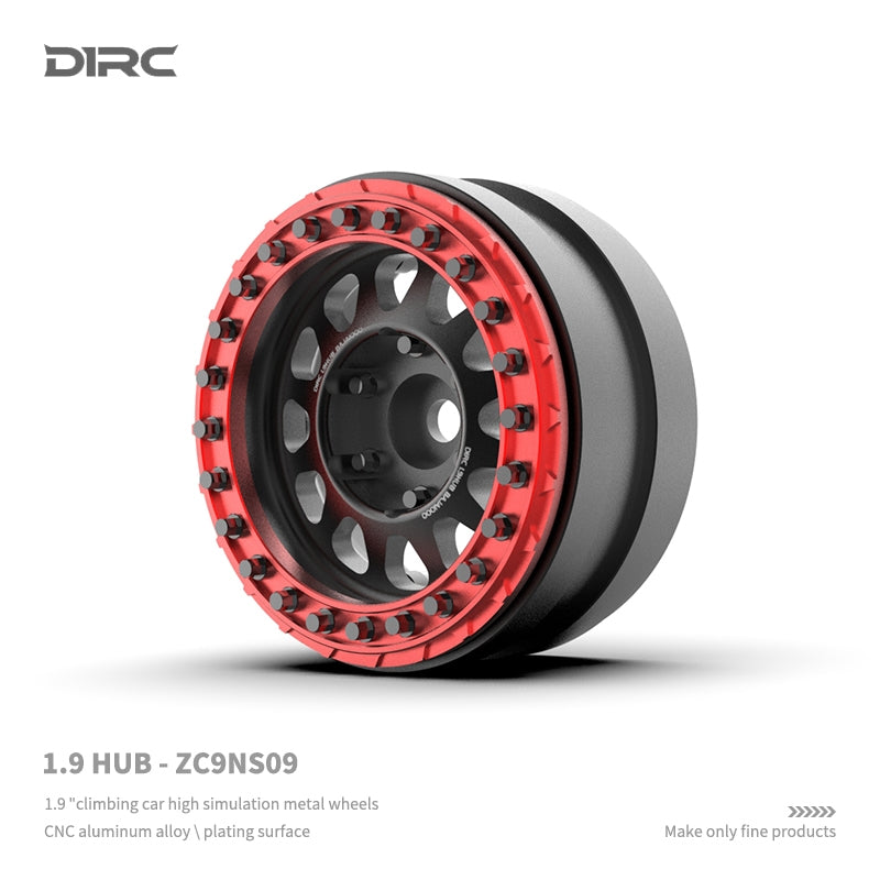 1.9" D1RC Baja 1000 Beradlock Rims (4pc) - Red