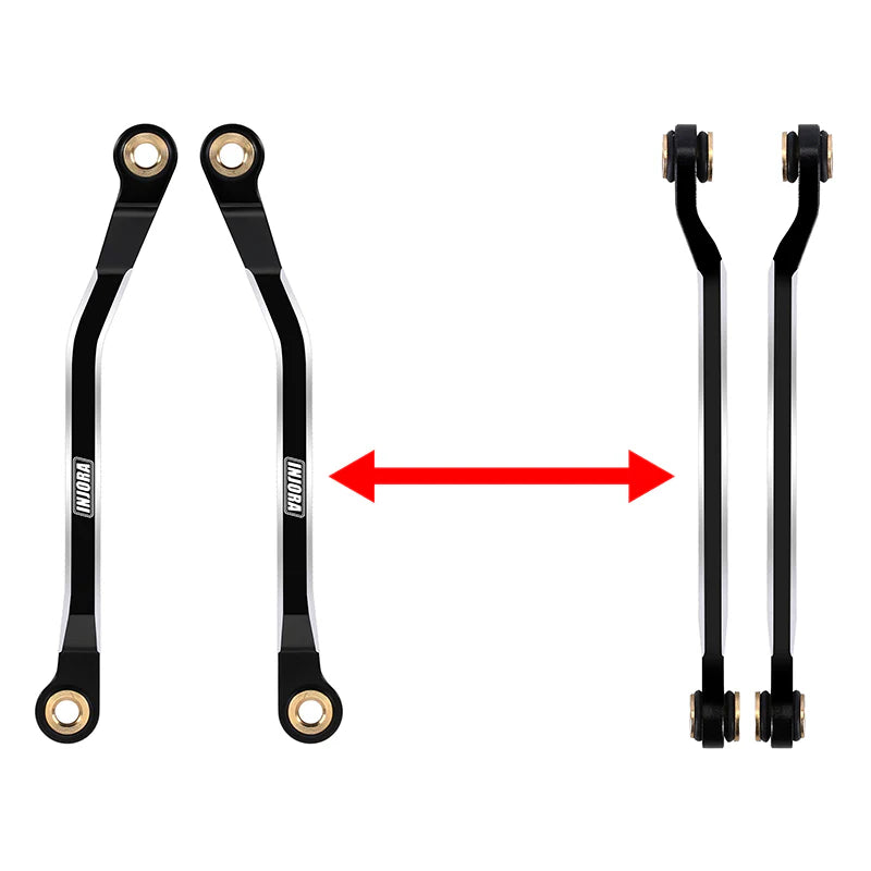 INJORA CNC Aluminum High Clearance Links Set for 1/18 Traxxas TRX4M High Trail K10 F150 (4M-73)