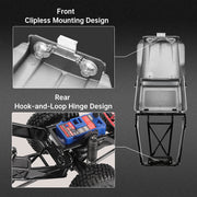 INJORA IR40 Half Truck Hard Plastic Body with Cage for 1/18 Traxxas TRX4M Defender Bronco (Grey)