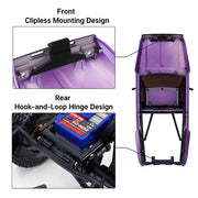 INJORA IR60 Pickup Hard Body with Bed Rack for 1/18 Traxxas TRX4M Defender Bronco (Purple)