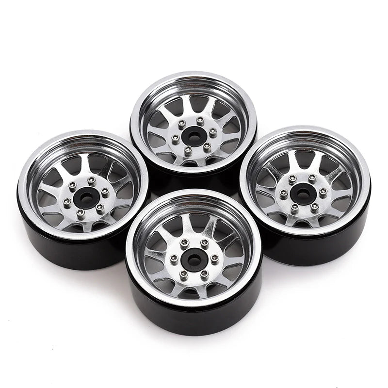 INJORA 1.9" 10-spoke Stamped Steel Wheels for 1/10 RC Crawlers - 09SR