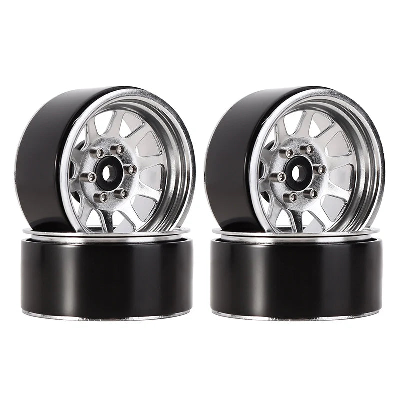 INJORA 1.9" 10-spoke Stamped Steel Wheels for 1/10 RC Crawlers - 09SR