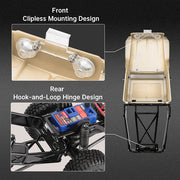 INJORA IR40 Half Truck Hard Plastic Body with Cage for 1/18 Traxxas TRX4M Defender Bronco (Sand)
