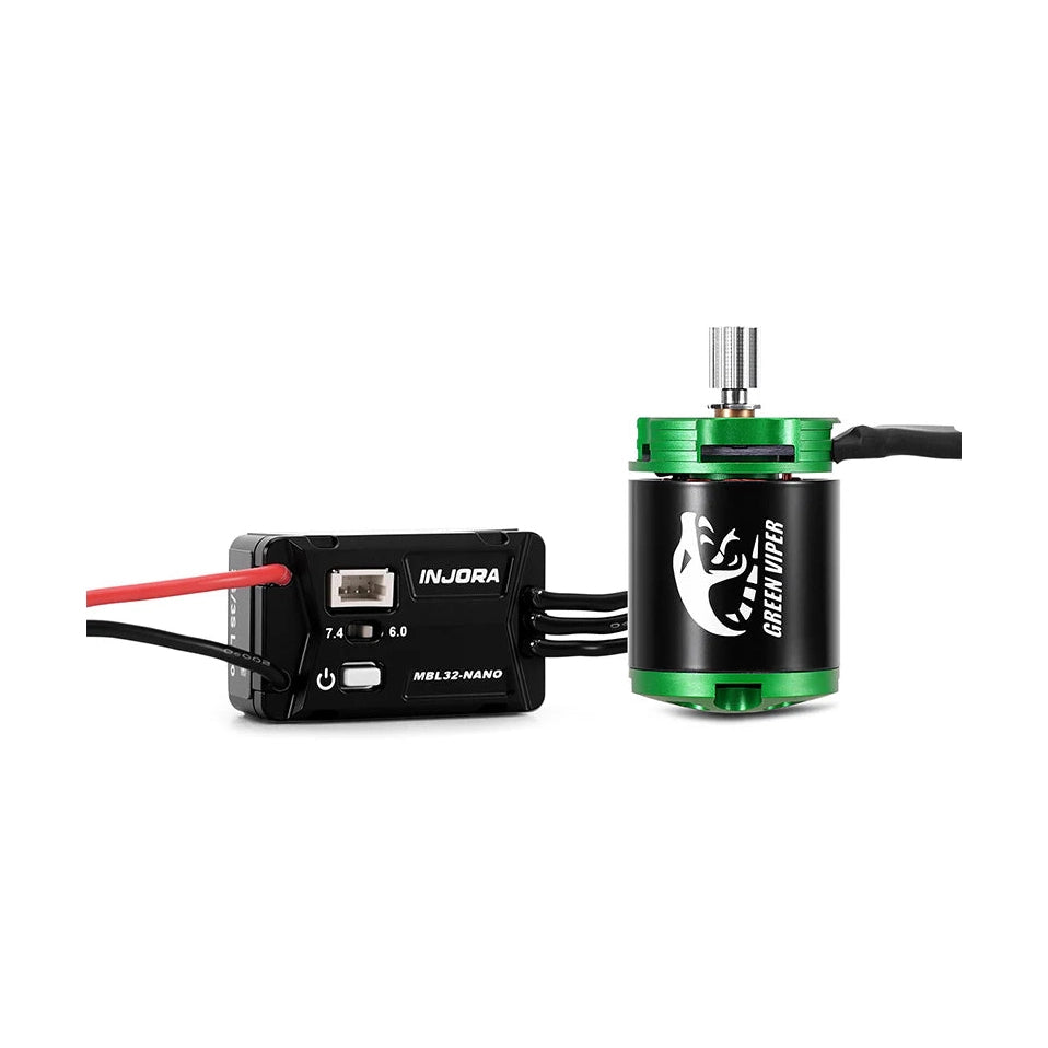 INJORA MBL32-NANO Brushless ESC & 1621 Green Viper Motor 4300KV for 1/30 SCX30