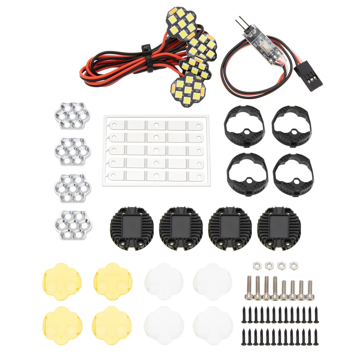 MEUS Racing RC Car LED Lights Bumper & Roof Lights with AXU Controller