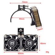 MEUS Racing RC Motor High-Speed Cooling Fan for 1717 4985 Motor and ARRMA Infraction Felony, Limitless, Axial Motor