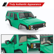 INJORA ABS Cherokee Body With Bumpers for 155mm 1/18 Traxxas TRX4M Bronco Defender (Unpainted)