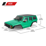 INJORA ABS Cherokee Body With Bumpers for 155mm 1/18 Traxxas TRX4M Bronco Defender (Unpainted)