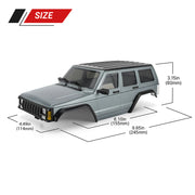 INJORA ABS Cherokee Body With Bumpers for 155mm 1/18 Traxxas TRX4M Bronco Defender (Unpainted)