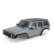 INJORA ABS Cherokee Body With Bumpers for 155mm 1/18 Traxxas TRX4M Bronco Defender (Grey)