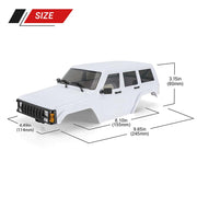 INJORA ABS Cherokee Body With Bumpers for 155mm 1/18 Traxxas TRX4M Bronco Defender (Unpainted)