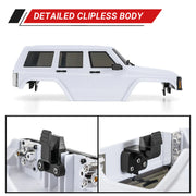 INJORA ABS Cherokee Body With Bumpers for 155mm 1/18 Traxxas TRX4M Bronco Defender (Unpainted)