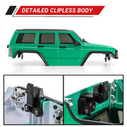 INJORA ABS Cherokee Body With Bumpers for 155mm 1/18 Traxxas TRX4M Bronco Defender (Unpainted)
