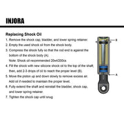 INJORA 59mm Long Threaded Oil Filled Shocks for 1/18 Traxxas TRX4M (4M-42)