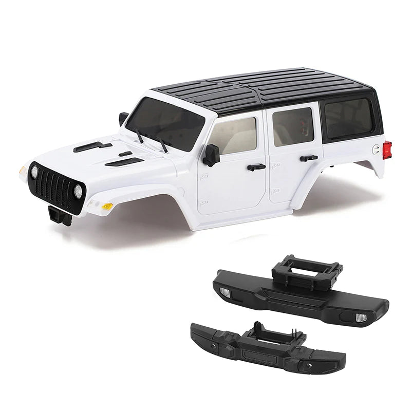 INJORA ABS Hard Top Body with Bumpers for 155mm 1/18 Traxxas TRX4M Bronco Defender