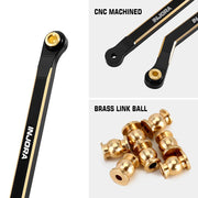 INJORA Black Brass High Clearance Chassis Links for 1/18 FMS FCX18 LC80