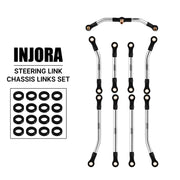 INJORA Stainless Steel High Clearance Links Set for 1/18 Traxxas TRX4M High Trail K10 F150