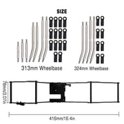 INJORA 313/324mm Wheelbase LCG Carbon Fiber Chassis for 1/10 RC Crawler TRX4 