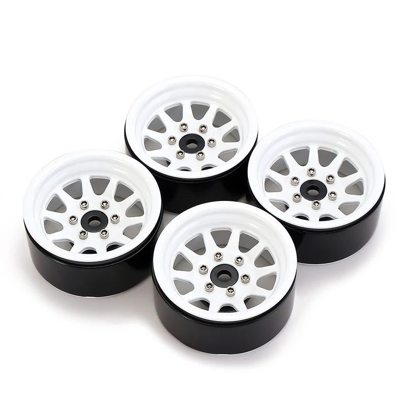 INJORA 1.9" 10-spoke Stamped Steel Wheels for 1/10 RC Crawlers - 09WH