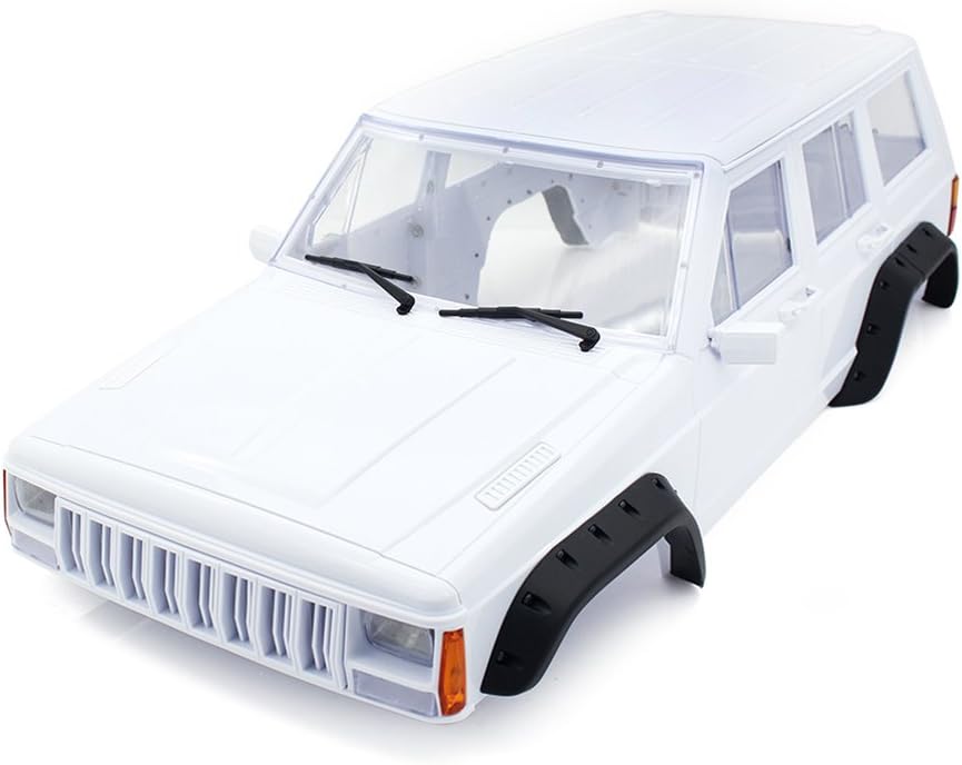 Cherokee XJ Hard Body for 1/10 RC Crawler Axial SCX10 &amp; SCX10 II 90046 90047 TRX4 Kit White (313mm)