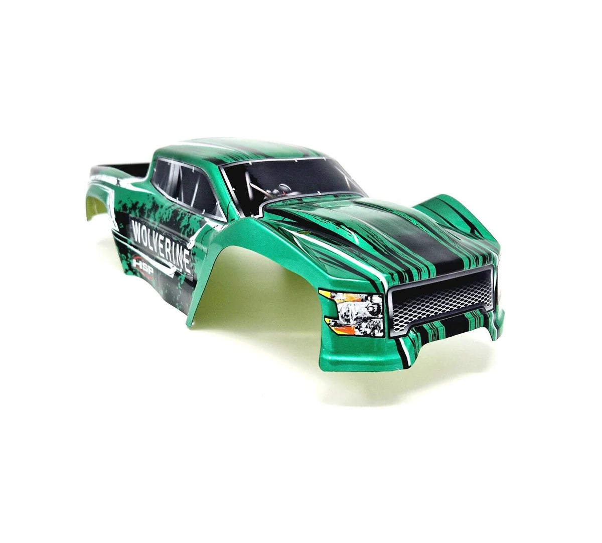 HSP RC Truck Body Shell Green With Stickers 1/10 HSP Monster Truck