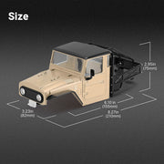 INJORA IR40 Half Truck Hard Plastic Body with Cage for 1/18 Traxxas TRX4M Defender Bronco (Sand)