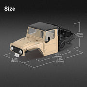 INJORA IR40 Half Truck Hard Plastic Body with Cage for 1/18 Traxxas TRX4M Defender Bronco (Sand)