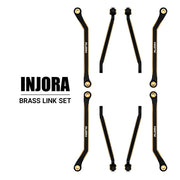 INJORA Black Brass High Clearance Chassis Links for 1/18 FMS FCX18 LC80