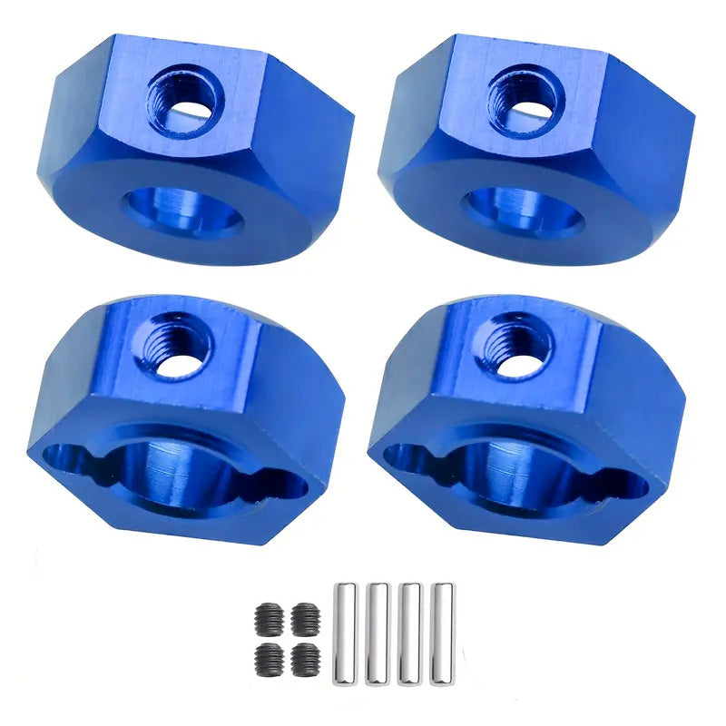 Aluminum 5mm Wheel Hex 12mm 1/10 Scale (Dark Blue)