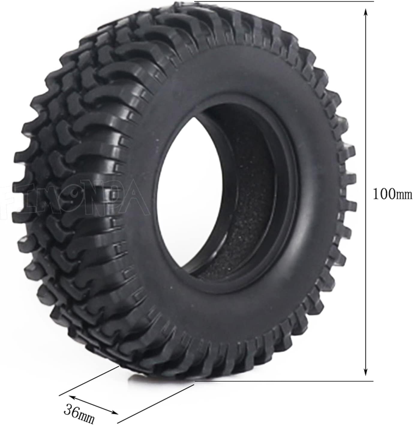 1.9 RC Crawler Tyre 100mm Outer Diameter (4pc)