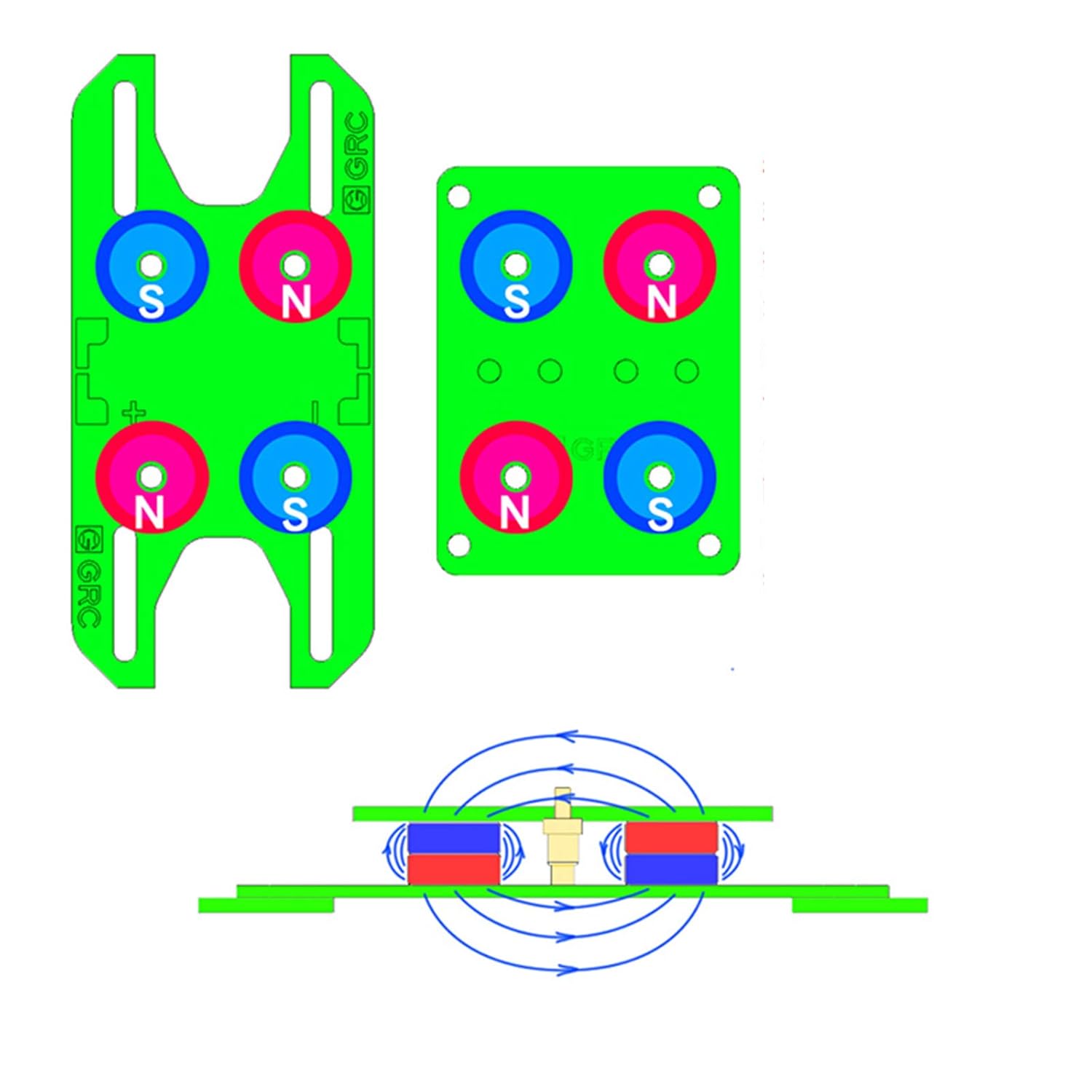 GRC Universal GRC Magnet Power Supply Body Post for LEDS Lights TRX4 RC4WD AXIA