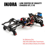 INJORA 313/324mm Wheelbase LCG Carbon Fiber Chassis for 1/10 RC Crawler TRX4 