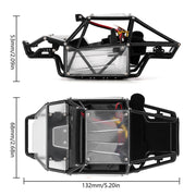 INJORA Nylon Rock Buggy Roll Cage Body Shell Chassis Kit For 1/24 SCX24 C10 JLU Bronco Base Camp